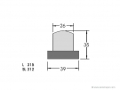 Drucktampon Nr. 229 Alu 2 x M6