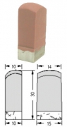 Drucktampon Nr. 2015/25 Alu M5